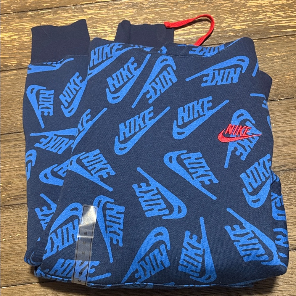Nike Navy and Red Patterned Hoodie - Picture 5 of 5